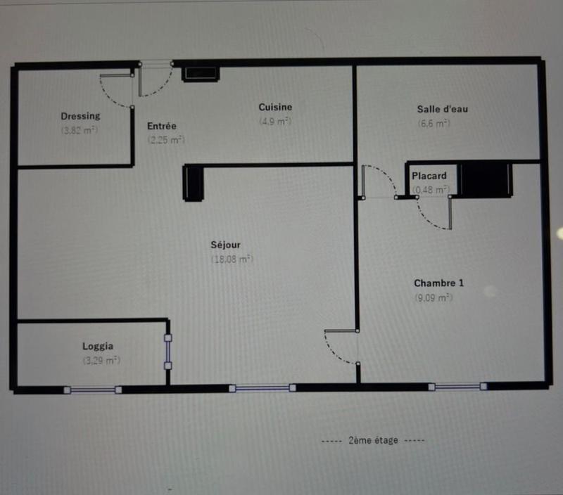 Appartement - 48 m² - 2 pièces