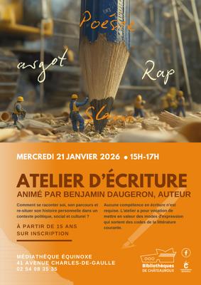 Atelier d'écriture avec Benjamin Daugeron