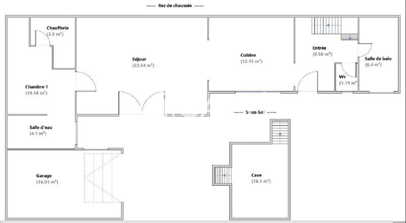 Maison de ville - 120 m² - 6 pièces