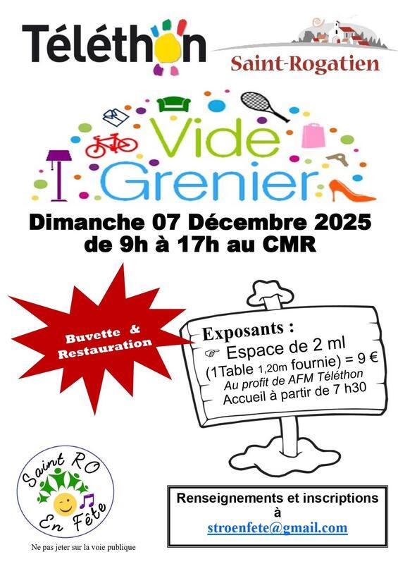 Vide grenier du téléthon