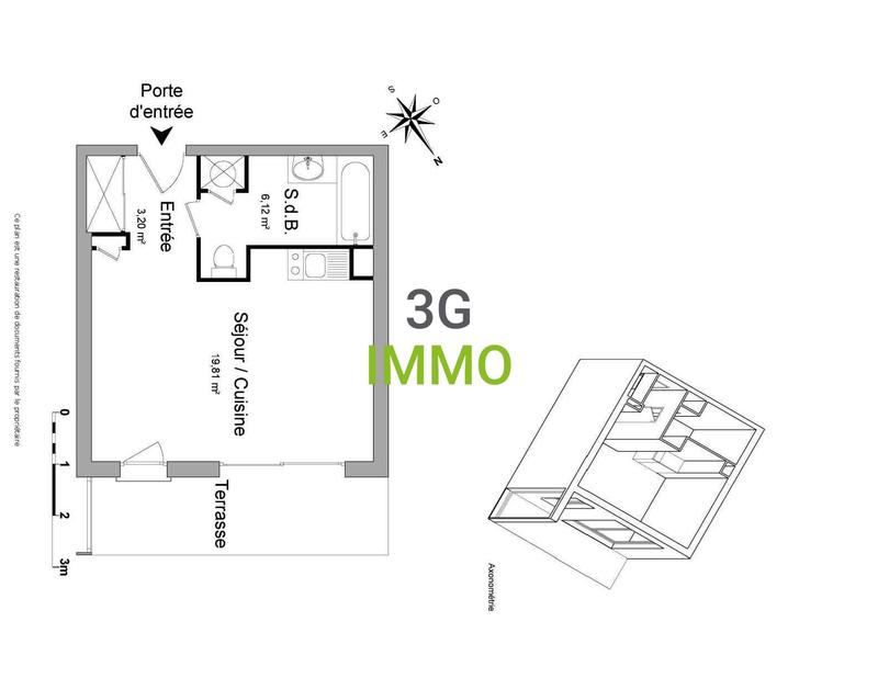 Appartement - 29 m² - 1 pièce