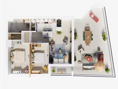 Appartement - 67 m² - 3 pièces