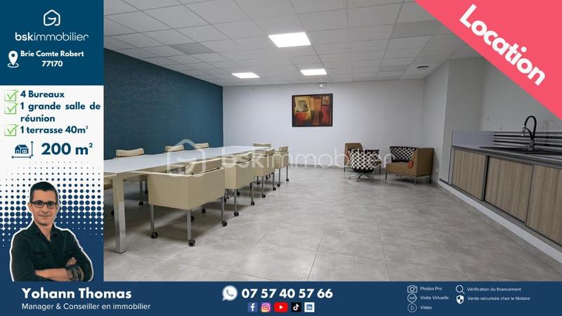 Bureau - 200 m² - 6 pièces