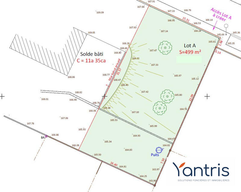 Terrain - 499 m²