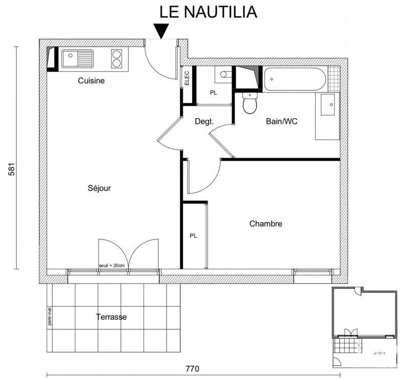 Appartement - 40 m² - 2 pièces
