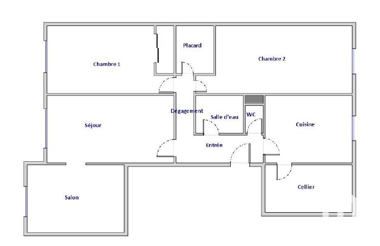 Appartement - 80 m² - 4 pièces