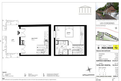 Maison - 37 m² - 2 pièces