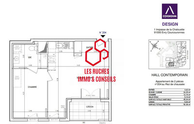 Appartement - 45 m² - 2 pièces