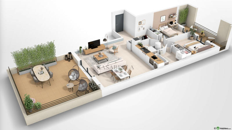 Appartement - 74 m² - 3 pièces