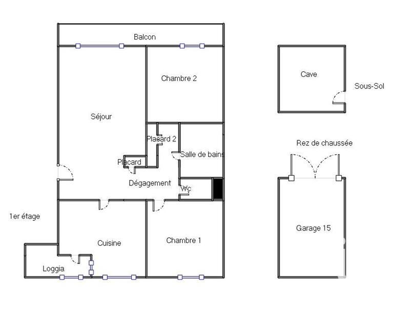 Appartement - 77 m² - 3 pièces