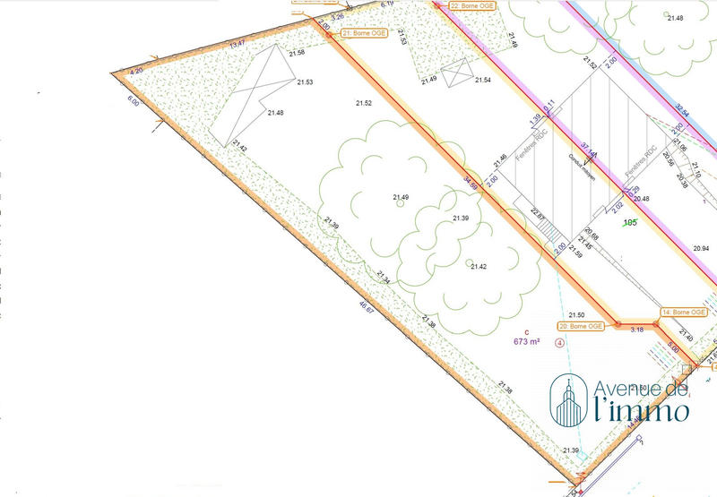 Terrain - 673 m²