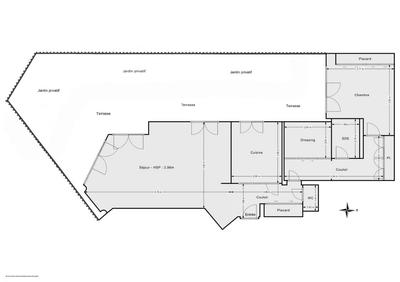 Appartement - 90 m² - 3 pièces
