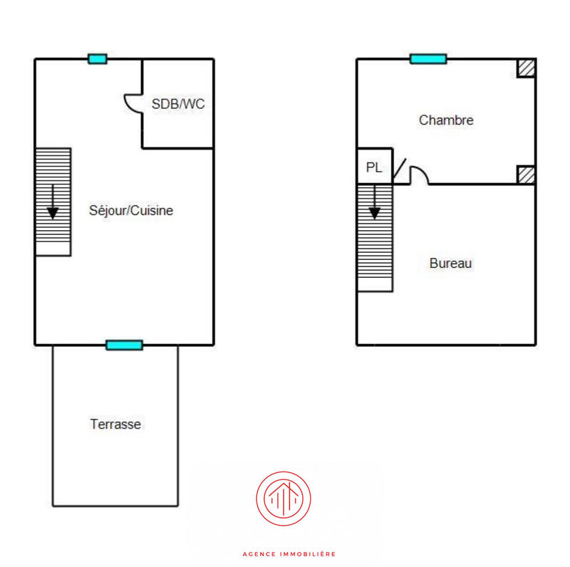Appartement - 36 m² - 2 pièces