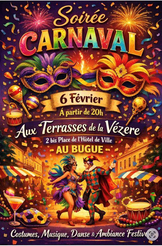 Soirée carnaval aux Terrasses de la Vézère