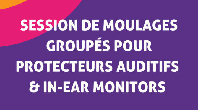 Session de moulage de bouchons d'oreille de gamme professionnelle