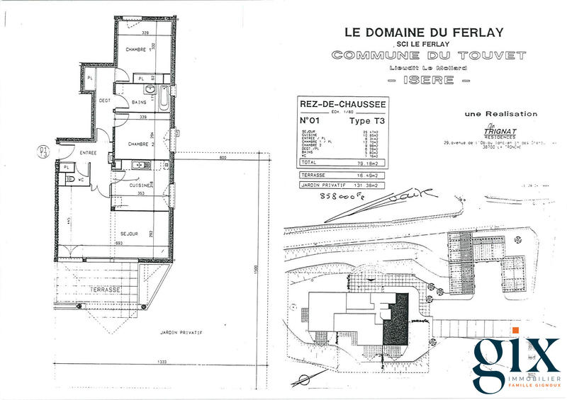 Appartement - 79 m² - 3 pièces