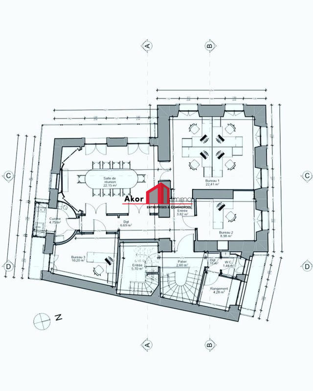 Bureau - 9 m² - 1 pièce