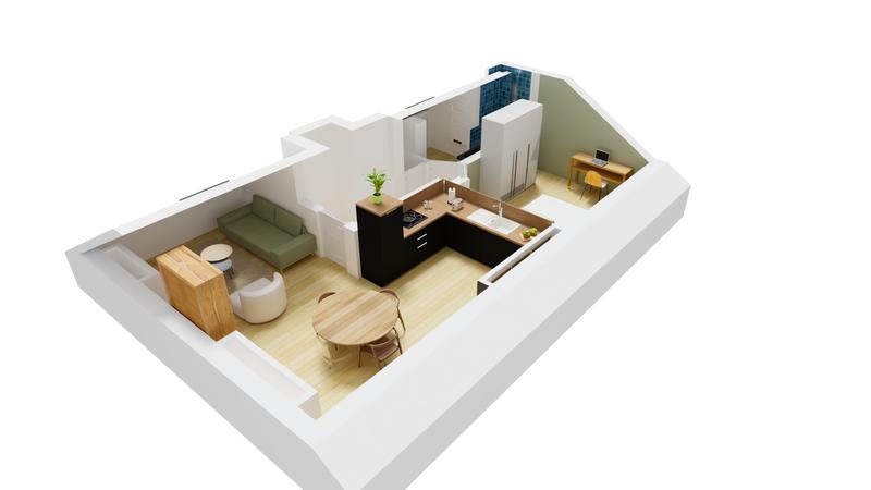 Appartement - 30 m² - 2 pièces