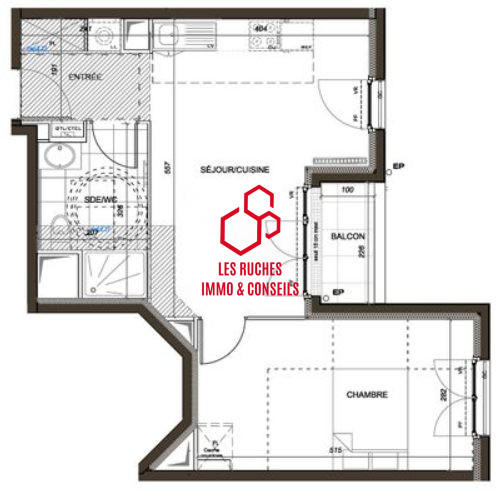 Appartement - 43 m² - 2 pièces