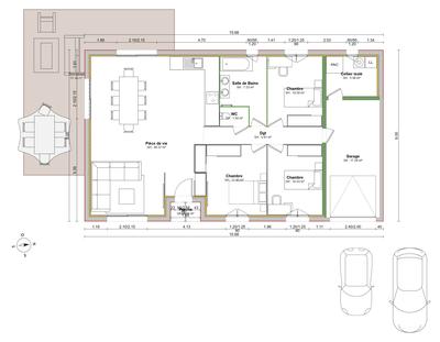 Maison - 91 m² - 4 pièces