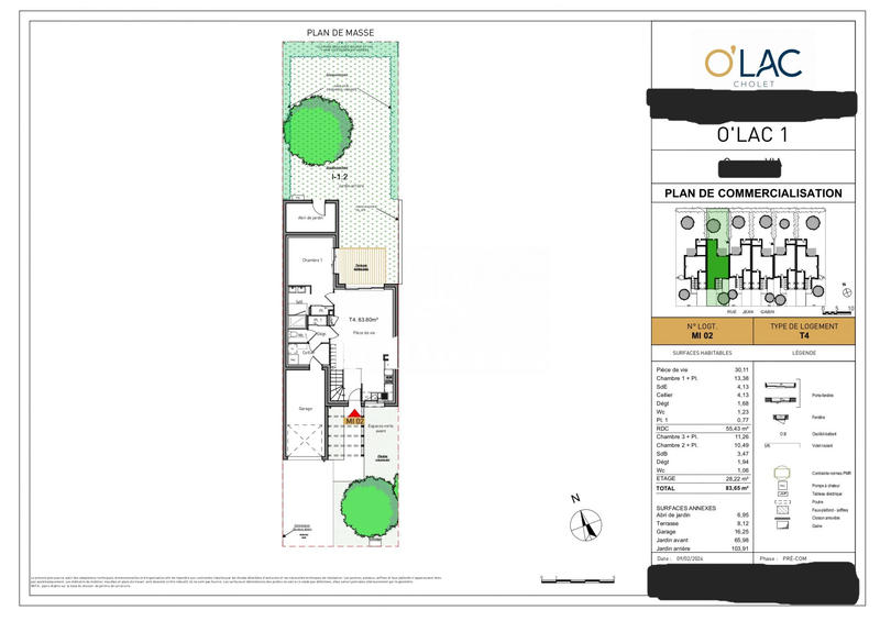 Maison - 84 m² - 4 pièces