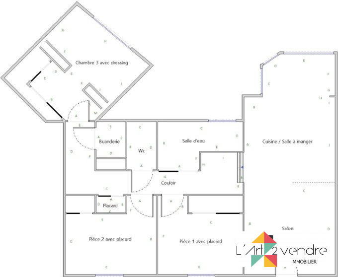 Appartement - 74 m² - 4 pièces