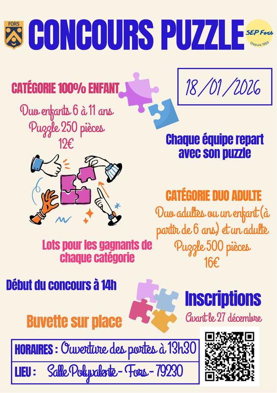 Concours Puzzle à Fors