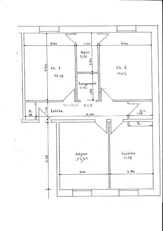 Appartement - 70 m² - 3 pièces