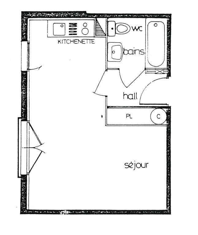 Appartement - 28 m² - 1 pièce