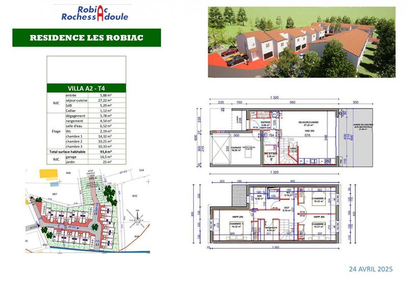 Maison - 93 m² - 4 pièces