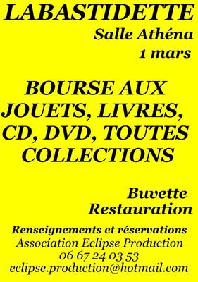 Bourse aux jouets, livres, cd, dvd, toutes collections