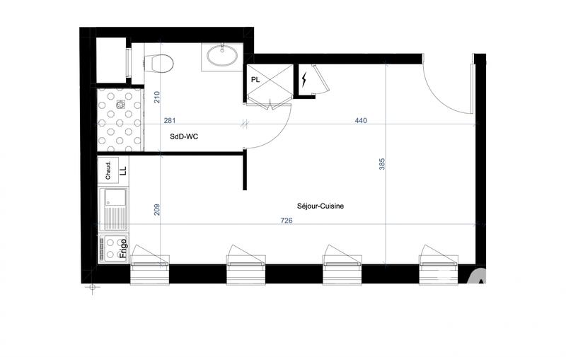 Appartement - 30 m² - 1 pièce