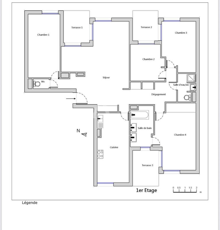 Appartement - 131 m² - 5 pièces