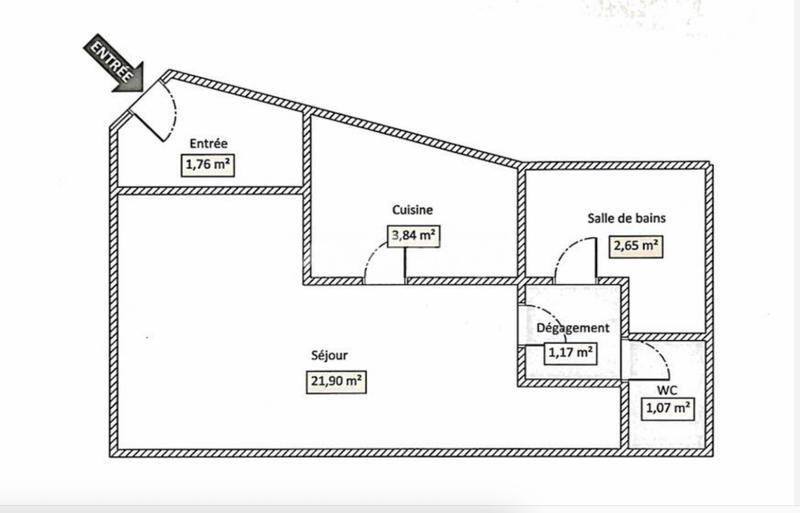Appartement - 32 m² - 1 pièce