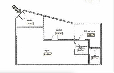 Appartement - 32 m² - 1 pièce