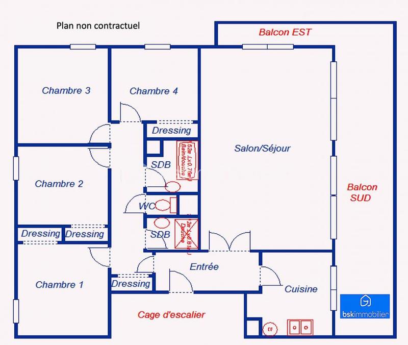 Appartement - 107 m² - 5 pièces