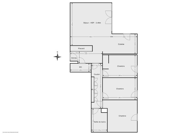 Appartement - 90 m² - 4 pièces