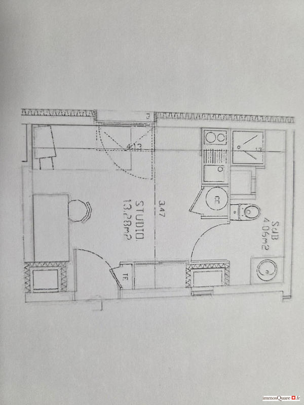 Appartement - 17 m² - 1 pièce