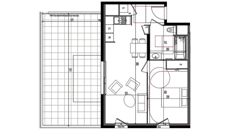 Appartement - 46 m² - 2 pièces