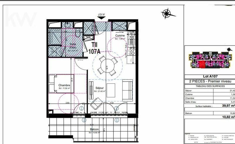 Appartement - 40 m² - 2 pièces