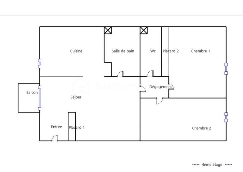 Appartement - 64 m² - 3 pièces
