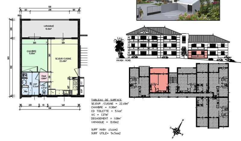 Appartement - 42 m² - 2 pièces