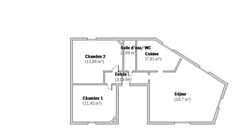 Appartement - 55 m² - 3 pièces