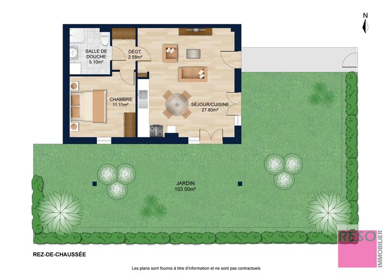 Appartement - 47 m² - 2 pièces