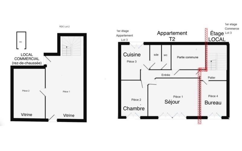 Immeuble - 98 m² - 5 pièces