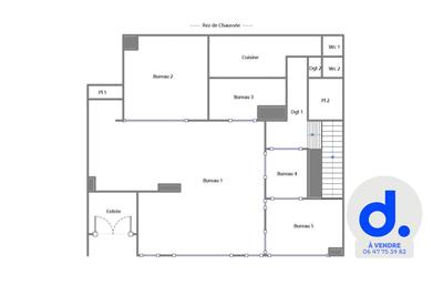 Bureau - 183 m² - 8 pièces