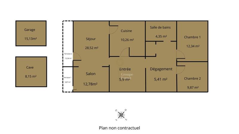 Appartement - 91 m² - 3 pièces