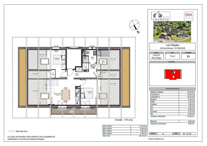 Appartement - 70 m² - 4 pièces