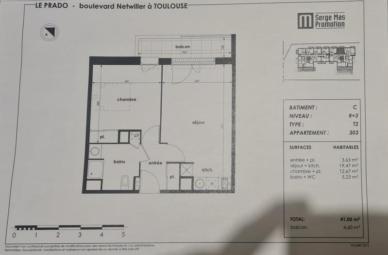 Appartement - 41 m² - 2 pièces