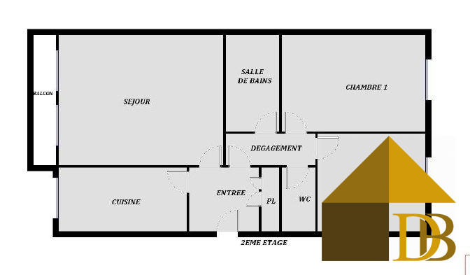 Appartement - 65 m² - 3 pièces